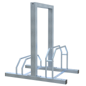 Bicycle stand | Row system | with leaning bracket | with leaning bracket | hot-dip galvanized | 2 Bicycleslength: 700 mm